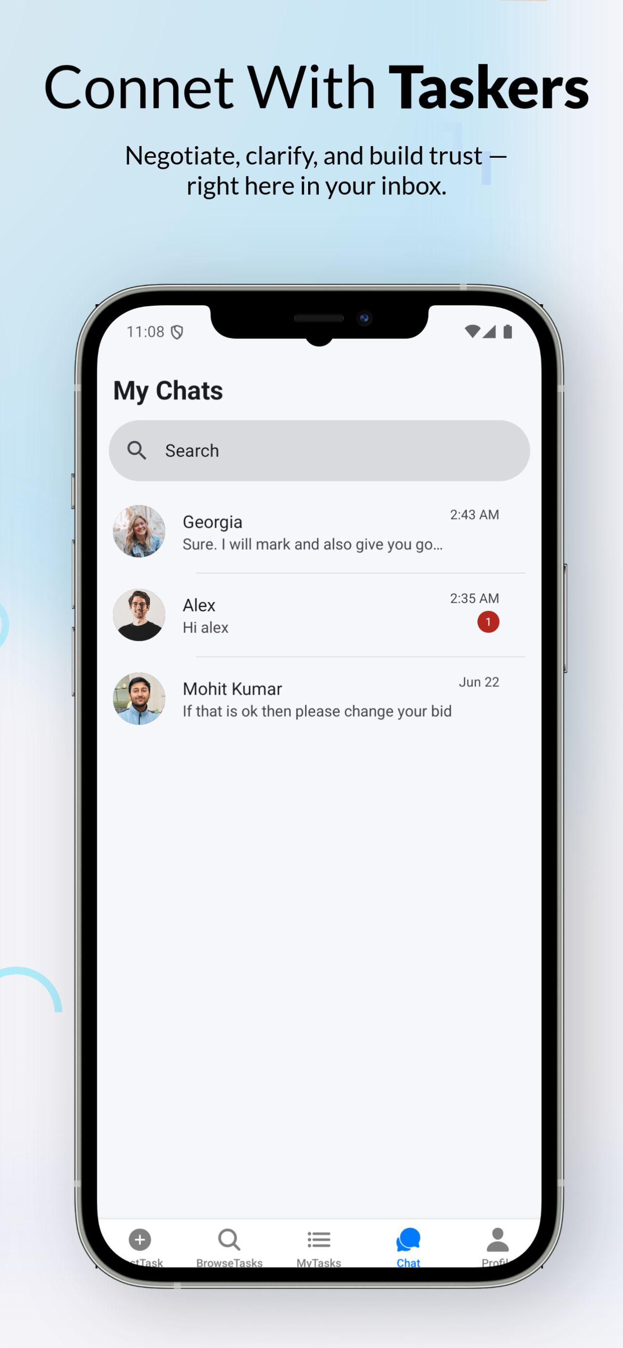Chat with tasker screenshot